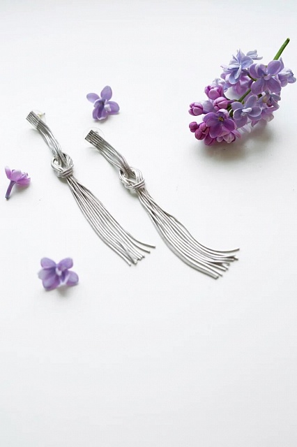 картинка Серьги узелки серебро от магазина Компания+