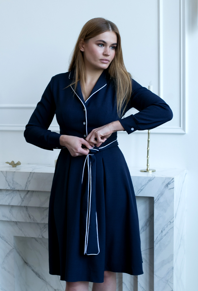 картинка Платье Ретро синее от магазина Компания+